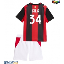 Otroški Nogometni dresi AC Milan Mario Gila #34 Domači 2026-27 Kratek Rokav (+ Kratke hlače)